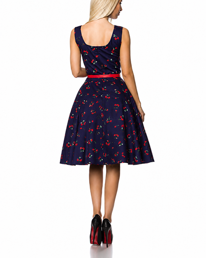Cherry Dress navy - luftig leichtes Kirschen-Kleid