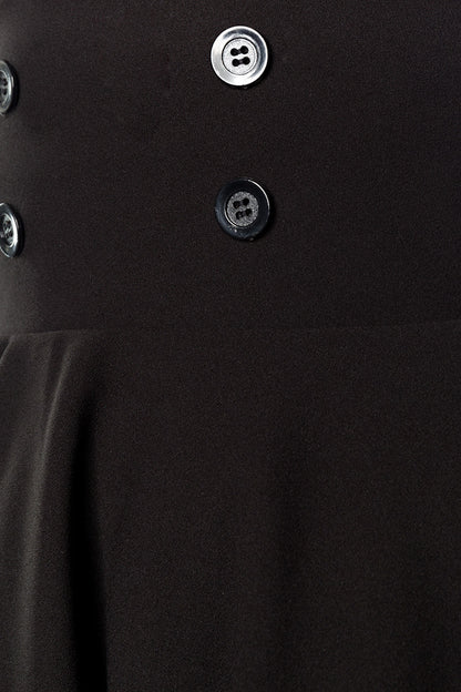 High Waist Minirock uni schwarz