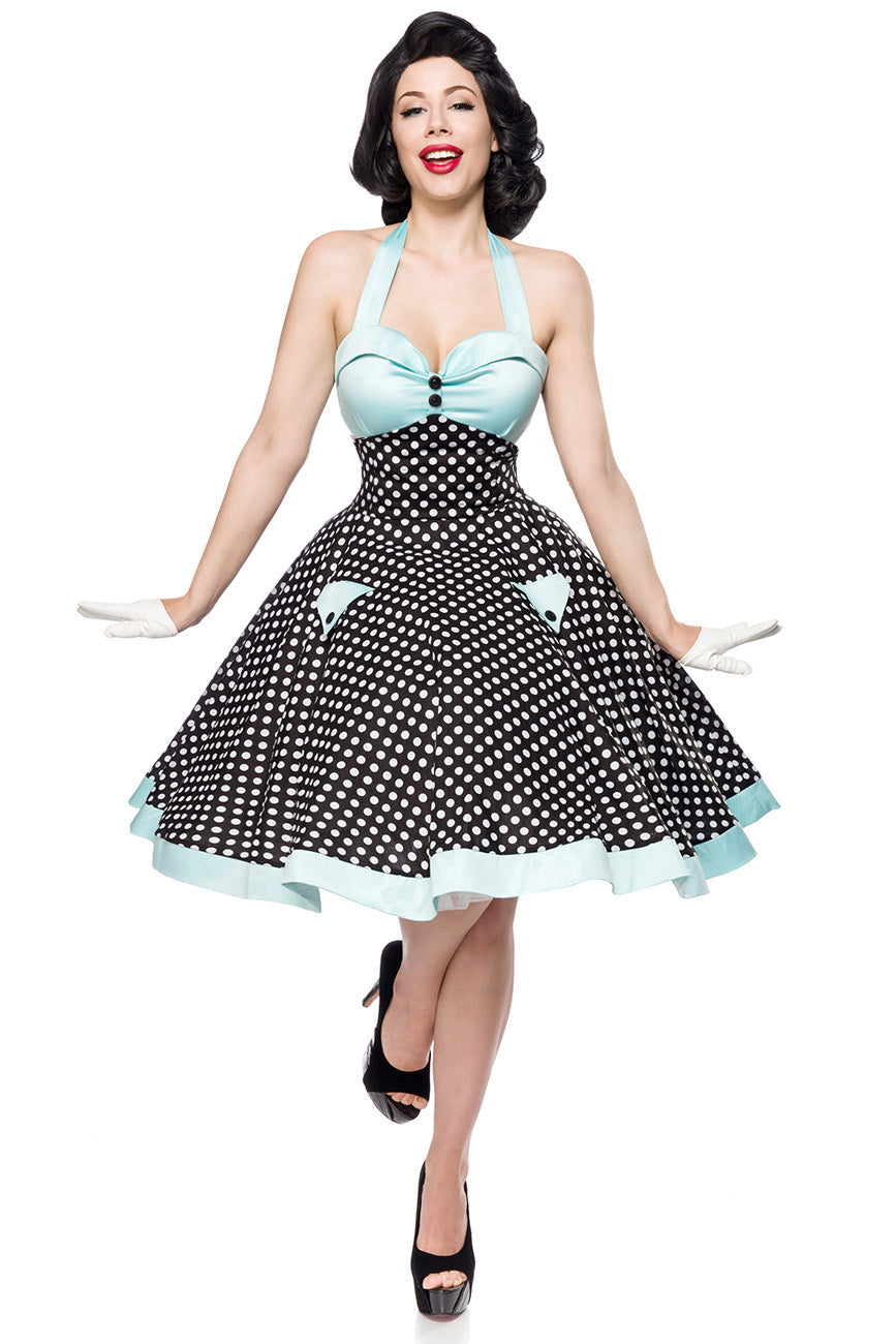 Dolly Dress mint-schwarz - PlusSize