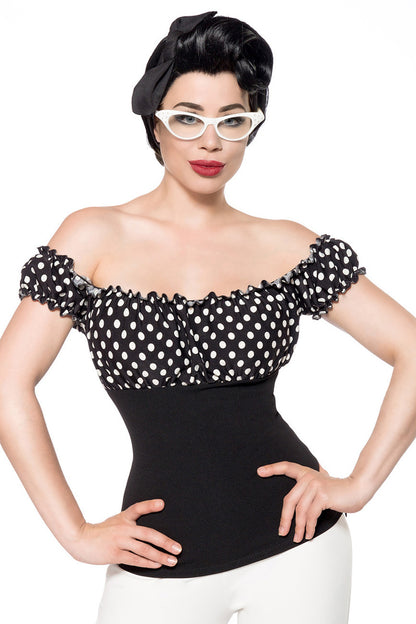 Carmen Top Polka Dot