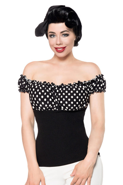 Carmen Top Polka Dot