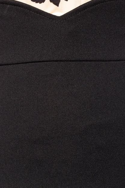 High Waist Bleistift Rock schwarz