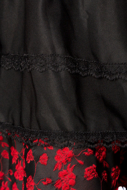Pirat Goth Style Dirndl Brokat mit Korsage