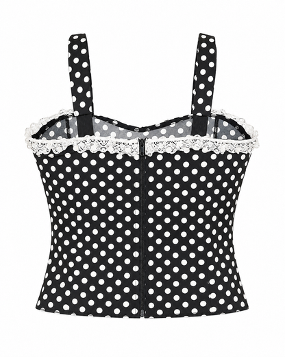 Polka Dot Korsagen-Top