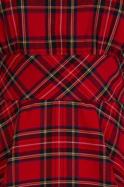 Irvine Tartan Kleid in rot-kariert