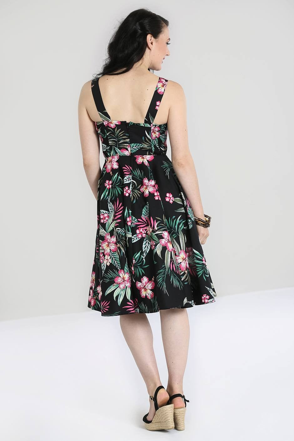 Kalani Tropical Dress schwarz