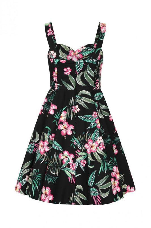 Kalani Tropical Dress schwarz