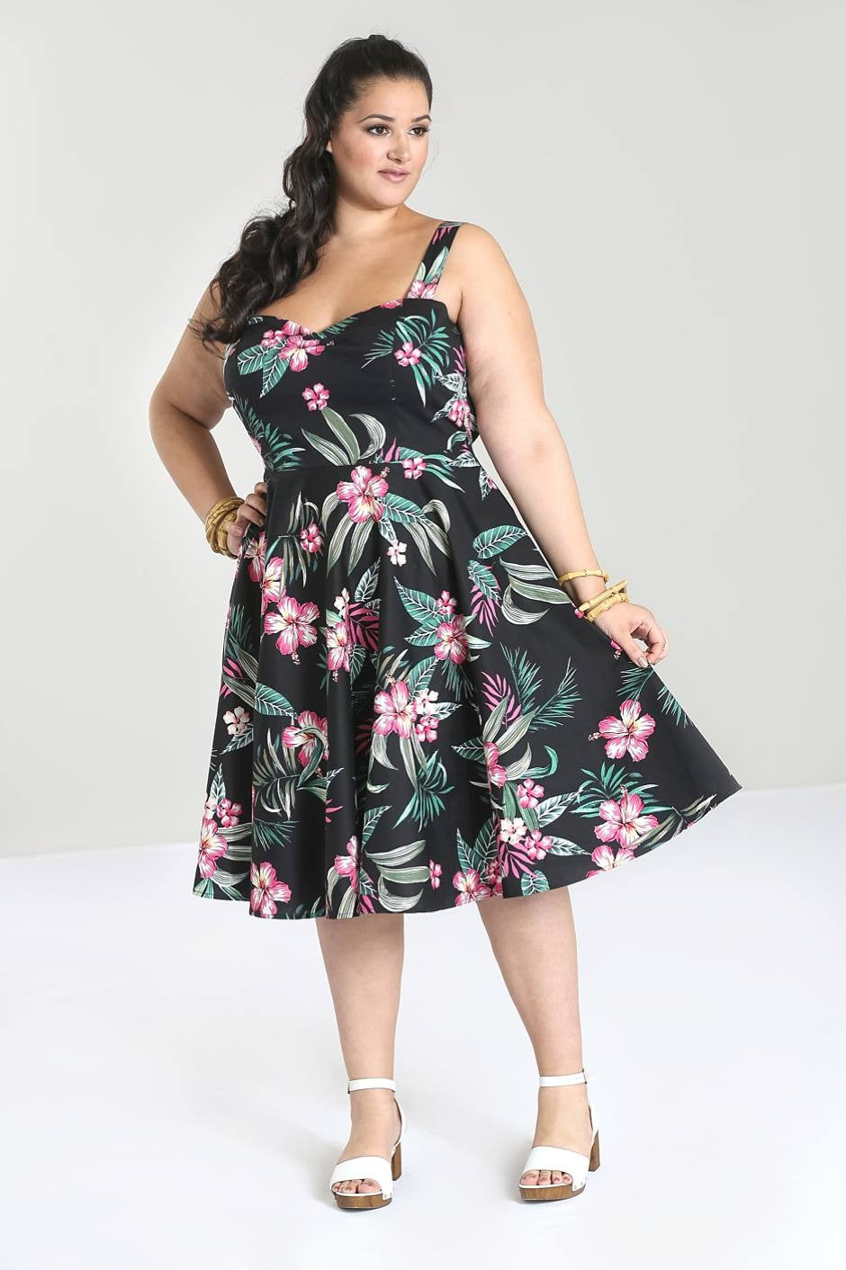 Kalani Tropical Dress schwarz