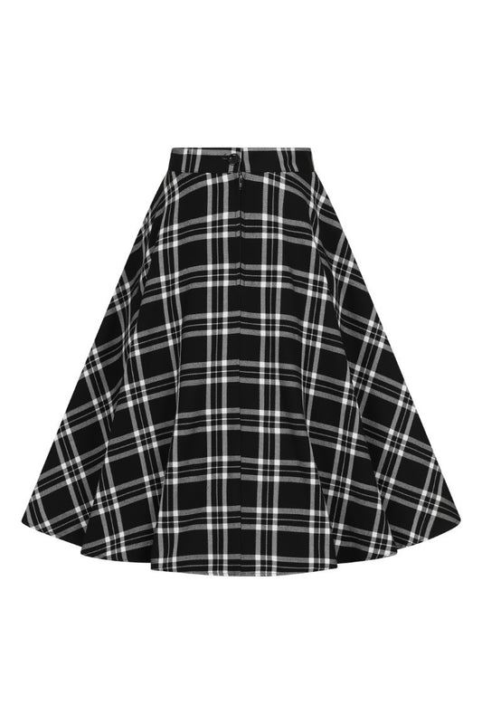 Islay Tartan Skirt schwarz-weiß