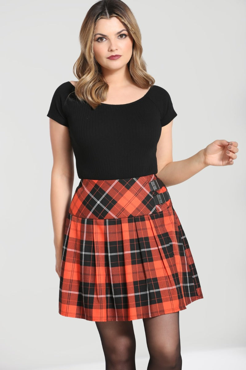 Clementine Minirock Tartan orange