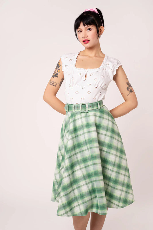 Maisie Skirt grün kariert