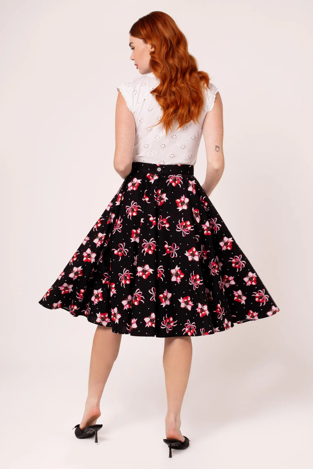 Cherilyn Skirt - Rock mit Kirschen und Schleifen