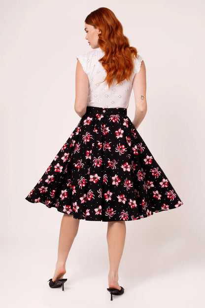 Cherilyn Skirt - Rock mit Kirschen und Schleifen