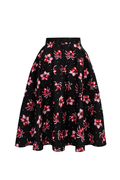 Cherilyn Skirt - Rock mit Kirschen und Schleifen