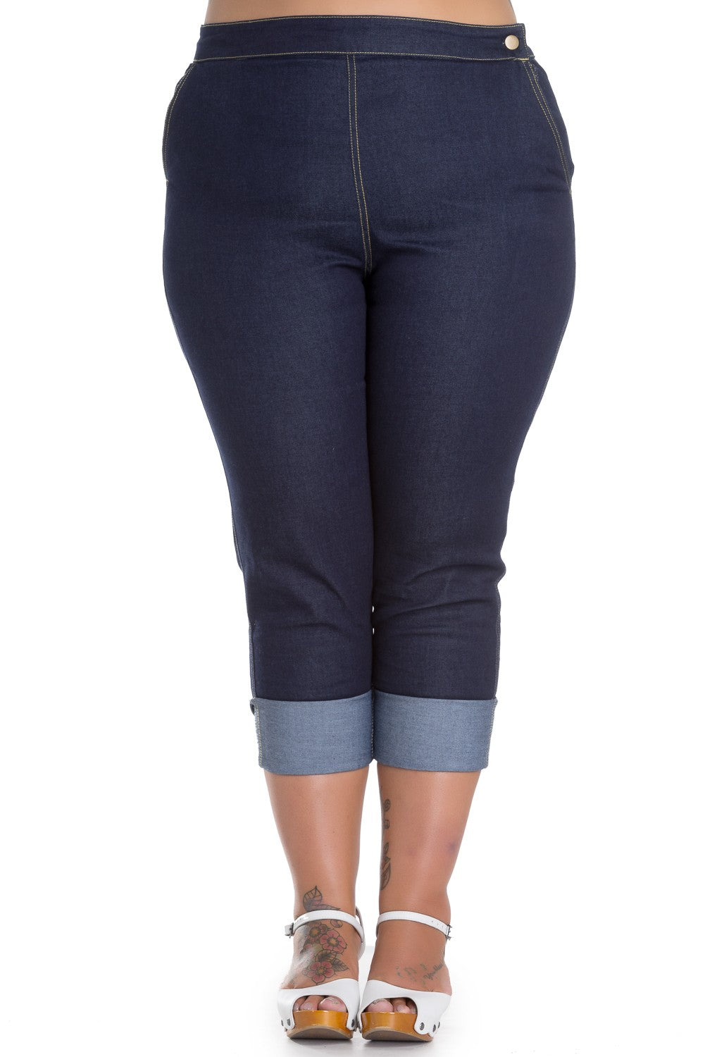 Ronnie Denim Capris - Plus Size