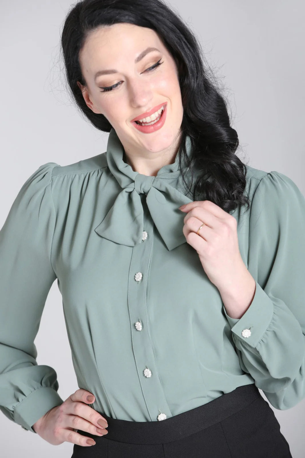 Mia Bluse Vintage green