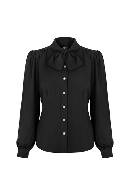 Mia Vintage Bluse schwarz