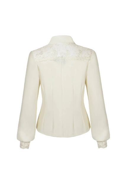 Lucille Vintage Bluse in ivory