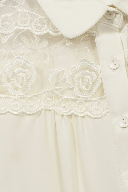 Lucille Vintage Bluse in ivory