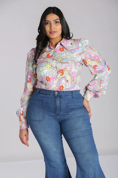 Happy Daze 70s Bluse