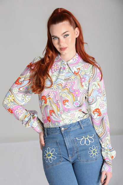 Happy Daze 70s Bluse