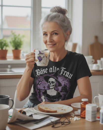 Böse alte Frau. Gothic Style - Ladies T-Shirt