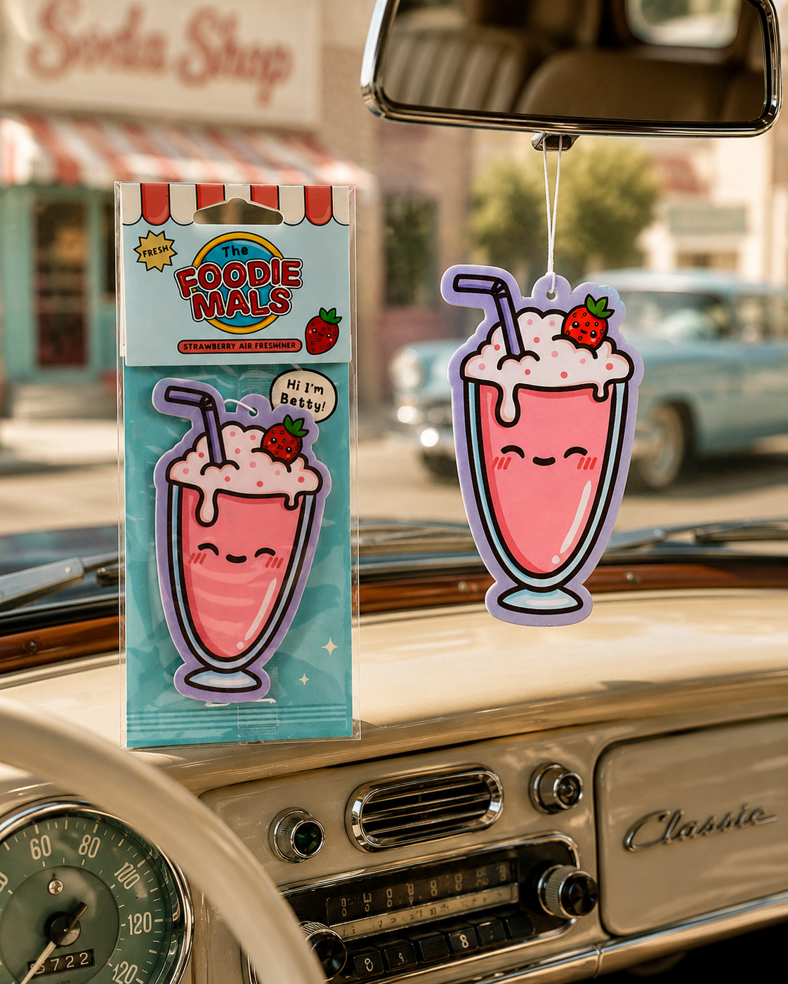 Betty Milkshake Lufterfrischer - Erdbeerduft für´s Auto