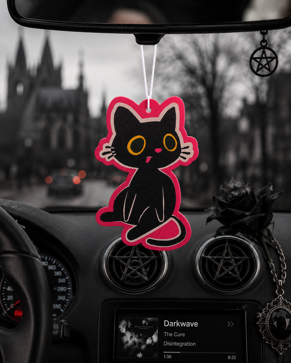 Lucy Black Cat - Auto-Lufterfrischer mit Kirsch-Duft