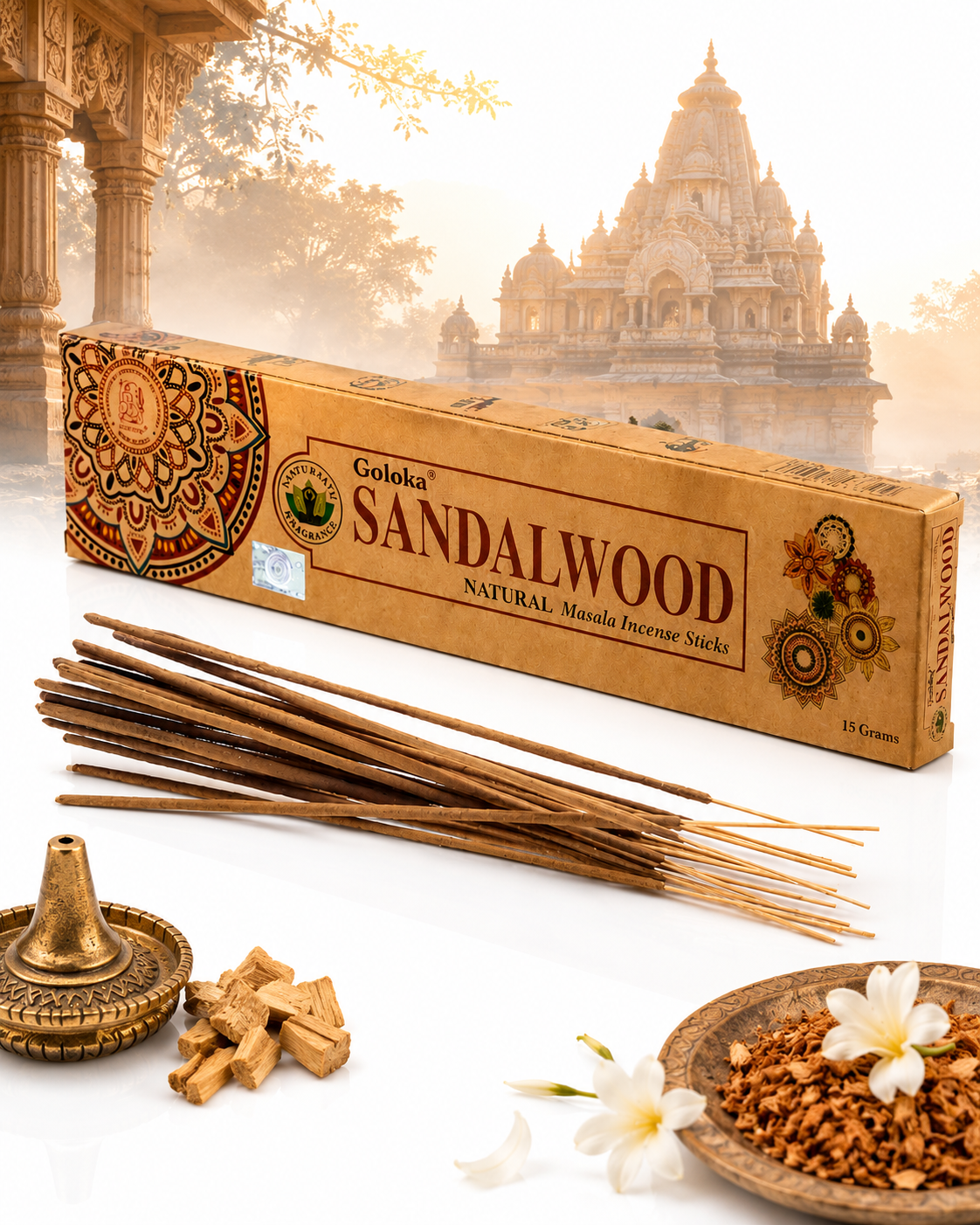 Goloka Sandelholz - San Wood Räucherstäbchen