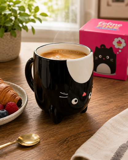 Black Cat Mug - Katzen-Tasse