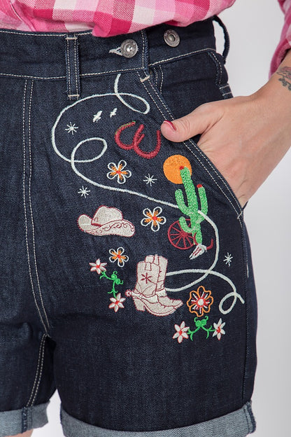 Queen Kerosin Western Shorts