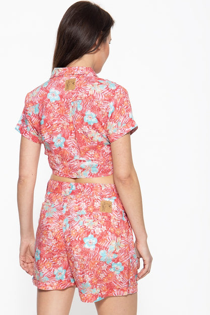 Tropical Bluse rosé