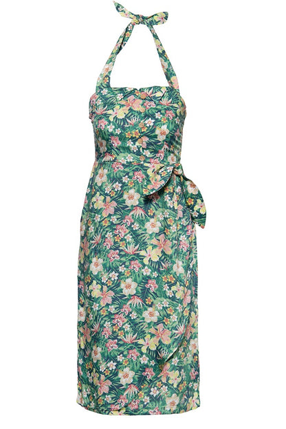 Tropical Wiggle Dress rosé und grün