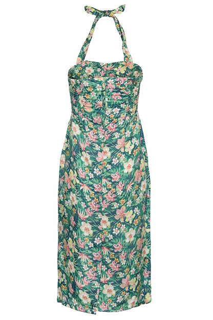 Tropical Wiggle Dress rosé und grün