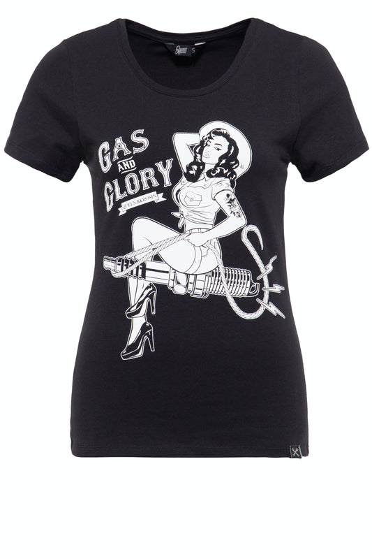 Queen Kerosin T-Shirt Gas & Glory schwarz