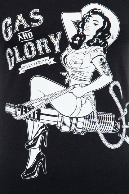 Queen Kerosin T-Shirt Gas & Glory schwarz