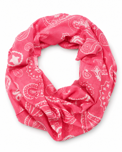 Pink Paisley Loop Multifunktionstuch - Halstuch in rosa