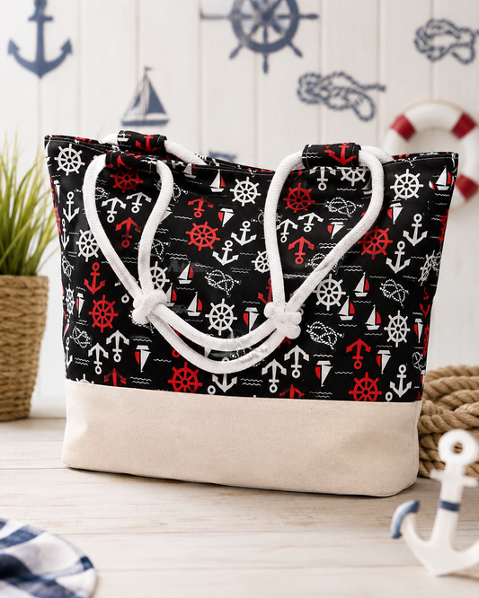 Nautical Shopping Bag - große Beach Tasche