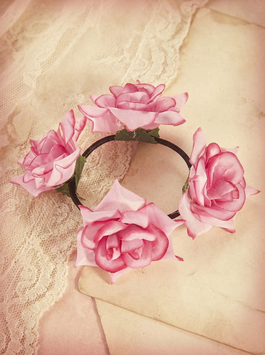 Pink Roses Haarschmuck