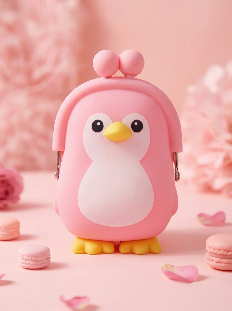 Cute Pink Pinguin Geldbörse