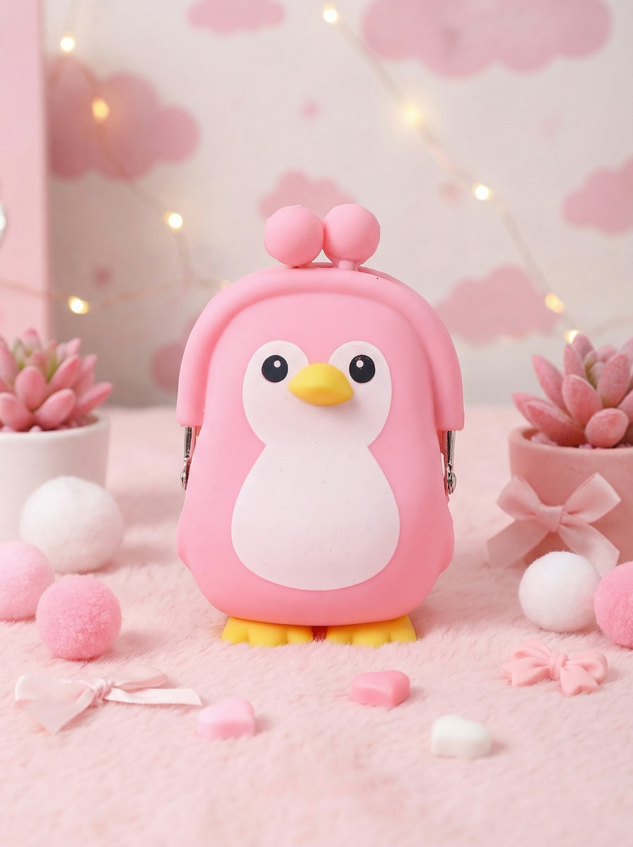 Cute Pink Pinguin Geldbörse