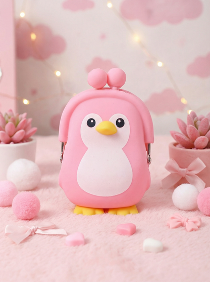 Cute Pink Pinguin Geldbörse