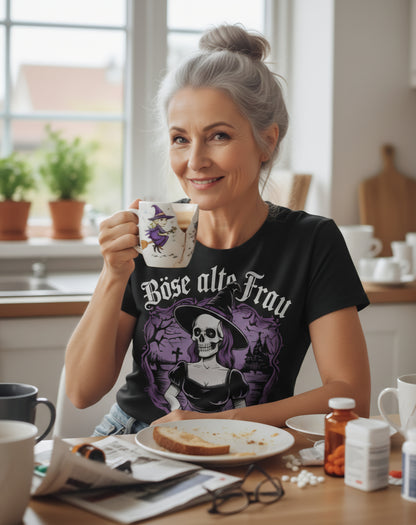 Böse alte Frau. Gothic Style - Ladies T-Shirt