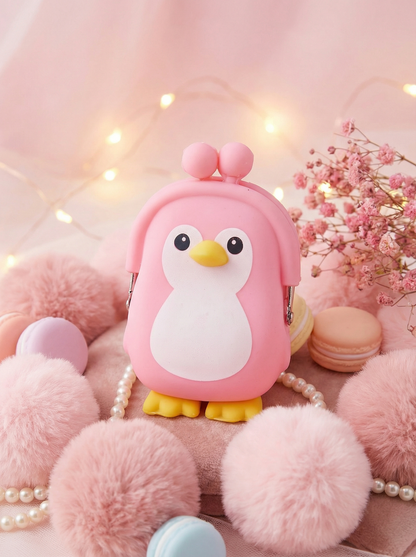 Cute Pink Pinguin Geldbörse