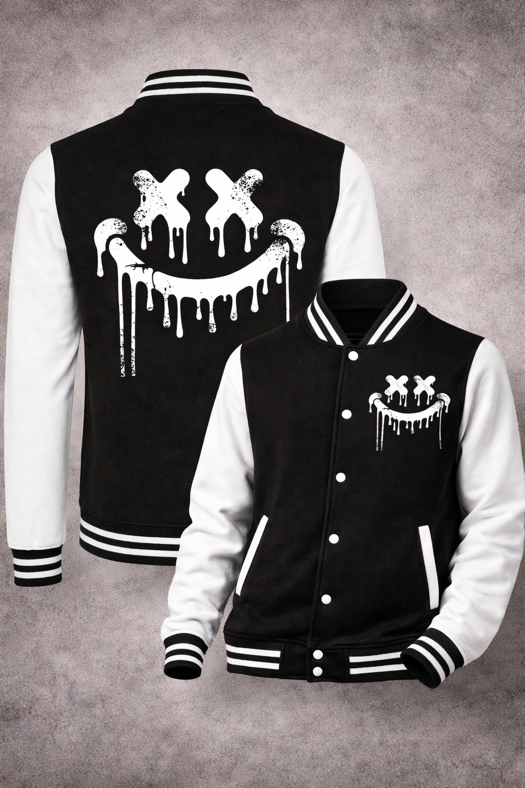 College-Jacke Dripping Smiley