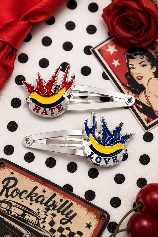 Love & Hate Rockabilly Dove Haarspangen