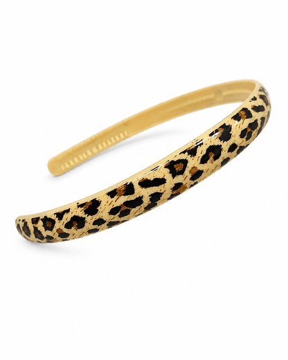Wild Leo Haarrreif - schmaler Reif mit Animal Print