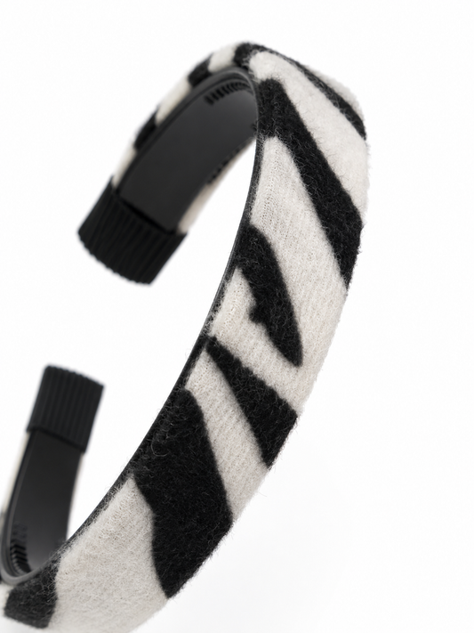 Zebra Haarreif Plüsch - Rockabilly Haarschmuck