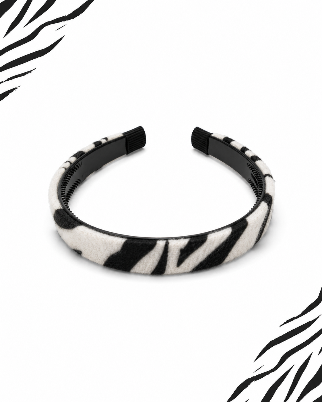 Zebra Haarreif Plüsch - Rockabilly Haarschmuck