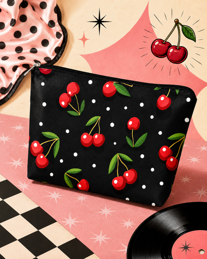 Cherry Kosmetiktasche - Mäppchen mit Kirschen